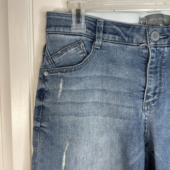Wit & Wisdom Bermuda Jeans Distressed Shorts Sz 8 - Picture 4 of 12